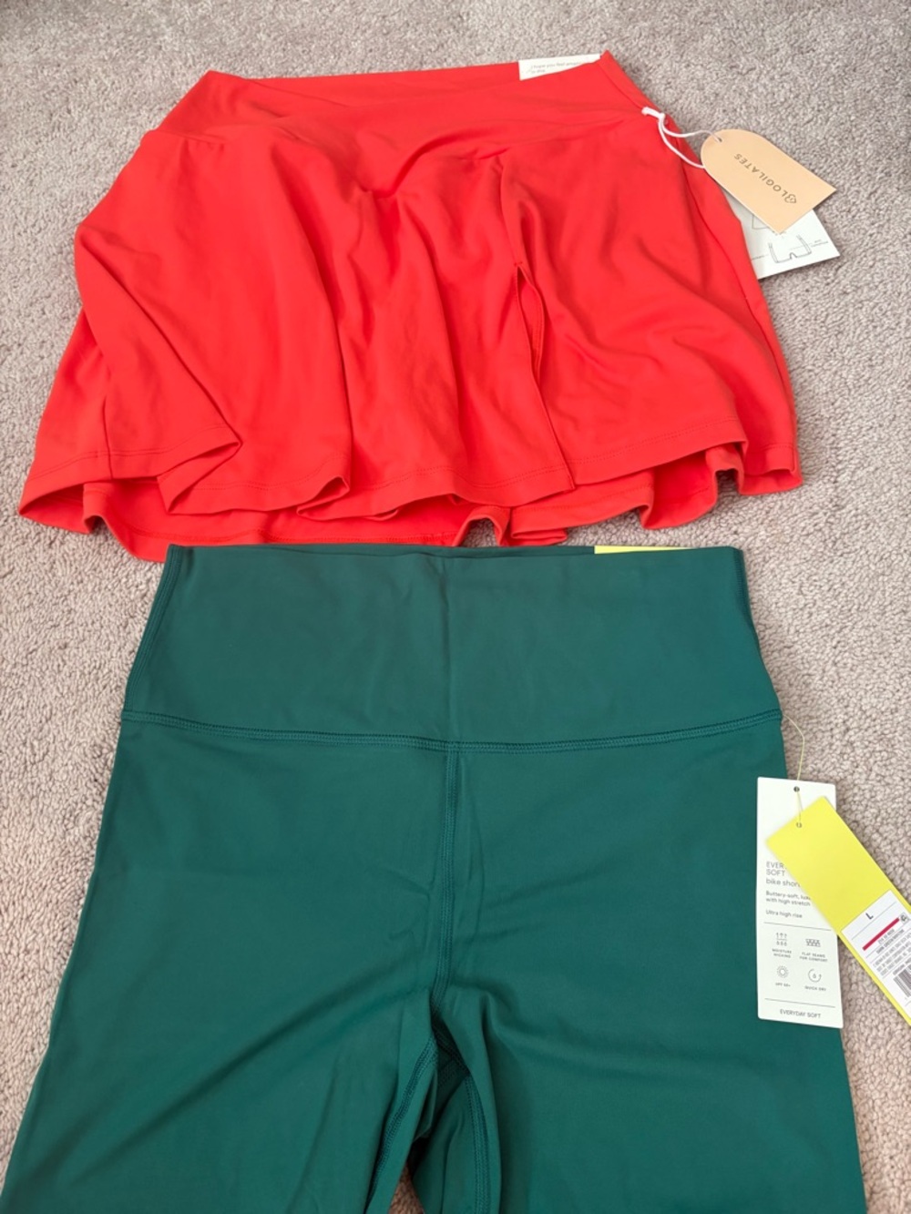 Blogilates Crisscross Slit Skort Spicy Orange Size Large NEW